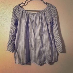 Blue and white stripped Top
